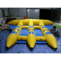 水上飞鱼 皮划艇 充气艇 水上漂 黄色